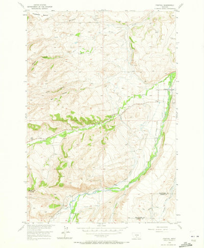 United States Geological Survey Fishtail, MT (1956, 24000-Scale) digital map