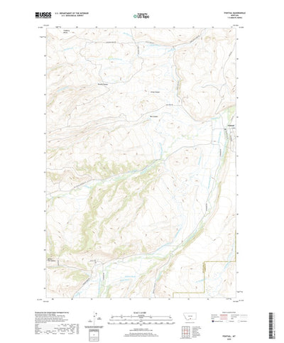 United States Geological Survey Fishtail, MT (2020, 24000-Scale) digital map