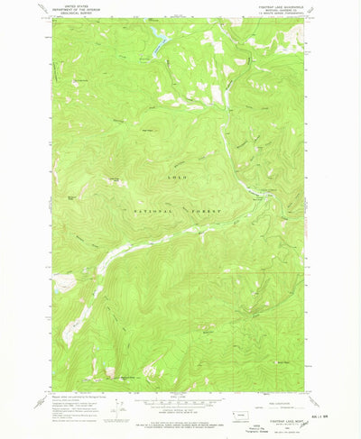United States Geological Survey Fishtrap Lake, MT (1966, 24000-Scale) digital map