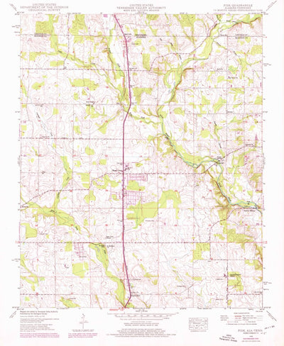 United States Geological Survey Fisk, AL-TN (1948, 24000-Scale) digital map