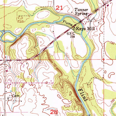United States Geological Survey Fisk, AL-TN (1948, 24000-Scale) digital map