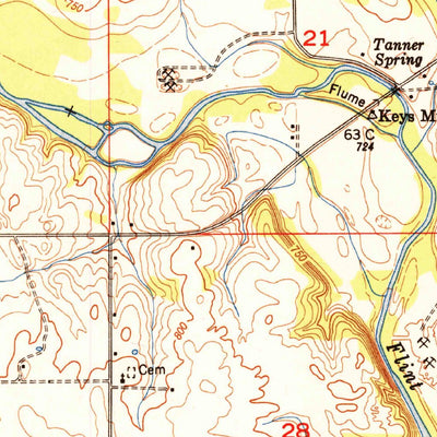 United States Geological Survey Fisk, AL-TN (1951, 24000-Scale) digital map