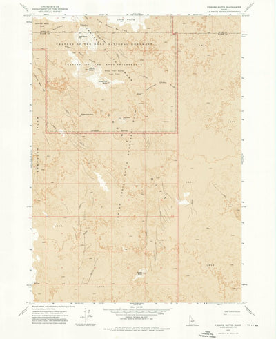 United States Geological Survey Fissure Butte, ID (1973, 24000-Scale) digital map