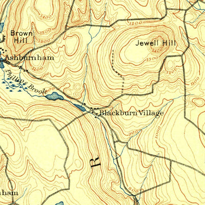 United States Geological Survey Fitchburg, MA-NH (1889, 62500-Scale) digital map