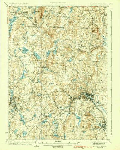 United States Geological Survey Fitchburg, MA-NH (1936, 62500-Scale) digital map