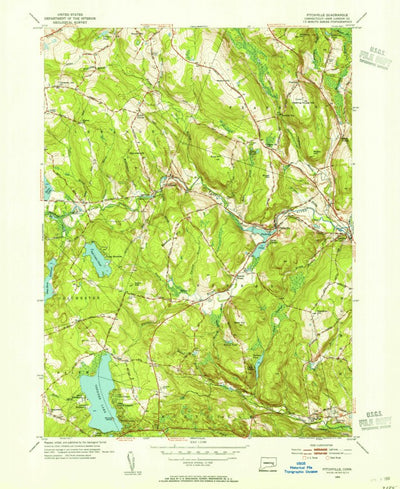 United States Geological Survey Fitchville, CT (1953, 31680-Scale) digital map