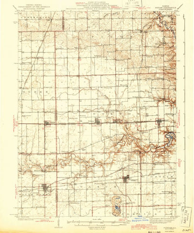 United States Geological Survey Fithian, IL (1943, 62500-Scale) digital map