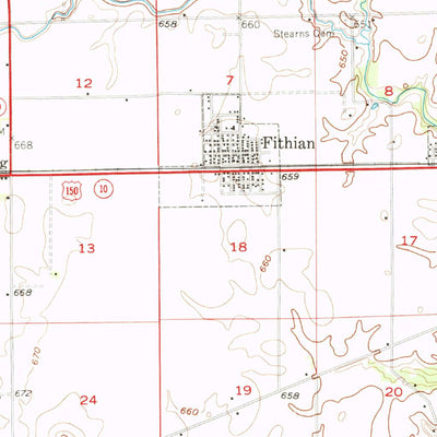 United States Geological Survey Fithian, IL (1957, 62500-Scale) digital map
