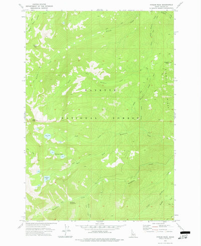 United States Geological Survey Fitsum Peak, ID (1973, 24000-Scale) digital map