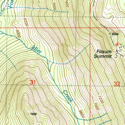 United States Geological Survey Fitsum Summit, ID (2004, 24000-Scale) digital map