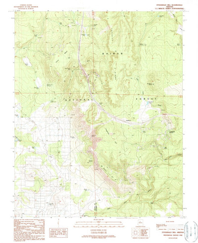 United States Geological Survey Fitzgerald Hill, AZ (1989, 24000-Scale) digital map