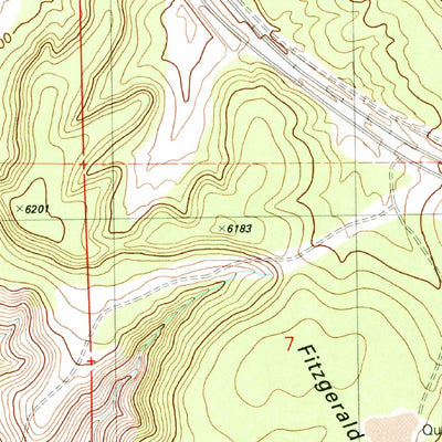 United States Geological Survey Fitzgerald Hill, AZ (1989, 24000-Scale) digital map