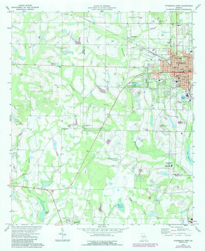 United States Geological Survey Fitzgerald West, GA (1973, 24000-Scale) digital map