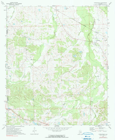 United States Geological Survey Fitzpatrick, AL (1971, 24000-Scale) digital map