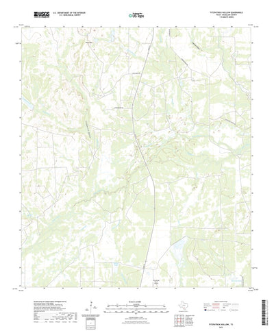 United States Geological Survey Fitzpatrick Hollow, TX (2022, 24000-Scale) digital map