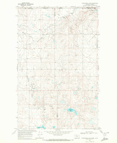 United States Geological Survey Fitzpatrick Lake, MT (1968, 24000-Scale) digital map