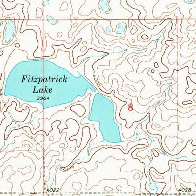 United States Geological Survey Fitzpatrick Lake, MT (1968, 24000-Scale) digital map