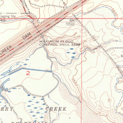 United States Geological Survey Fitzsimons, CO (1957, 24000-Scale) digital map