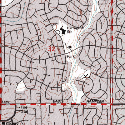 United States Geological Survey Fitzsimons, CO (1965, 24000-Scale) digital map