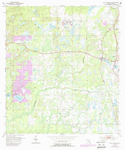 United States Geological Survey Fivay Junction, FL (1954, 24000-Scale) digital map