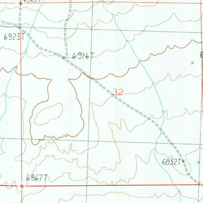 United States Geological Survey Five Fingers Butte NE, WY (1988, 24000-Scale) digital map