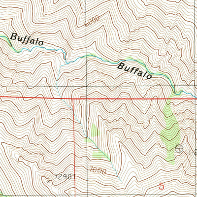 United States Geological Survey Five Fingers, NV (1988, 24000-Scale) digital map