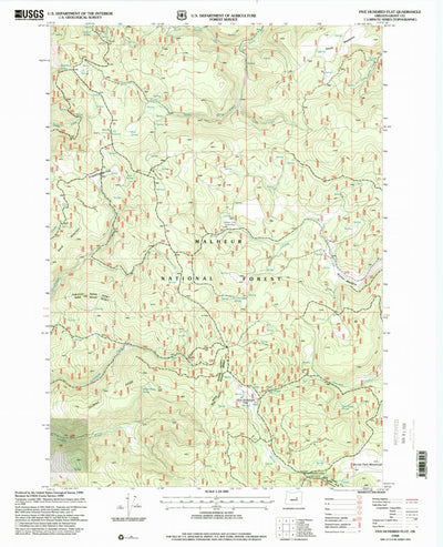 United States Geological Survey Five Hundred Flat, OR (1998, 24000-Scale) digital map