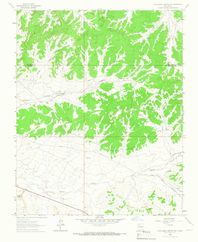 United States Geological Survey Five Lakes Canyon NW, NM (1963, 24000-Scale) digital map