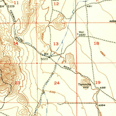 United States Geological Survey Five Mile Pass, UT (1947, 62500-Scale) digital map