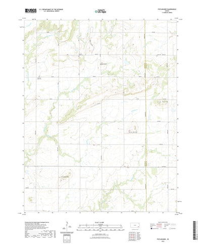 United States Geological Survey Five Mounds, KS (2022, 24000-Scale) digital map