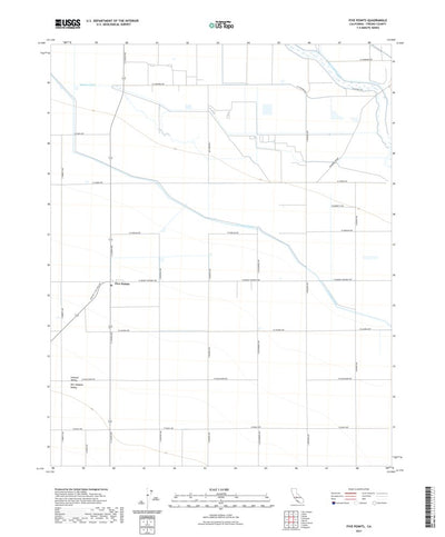United States Geological Survey Five Points, CA (2021, 24000-Scale) digital map