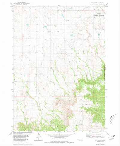 United States Geological Survey Five Points, NE (1980, 24000-Scale) digital map
