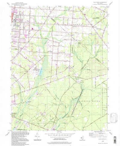 United States Geological Survey Five Points, NJ (1994, 24000-Scale) digital map