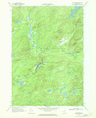 United States Geological Survey Five Ponds, NY (1969, 24000-Scale) digital map