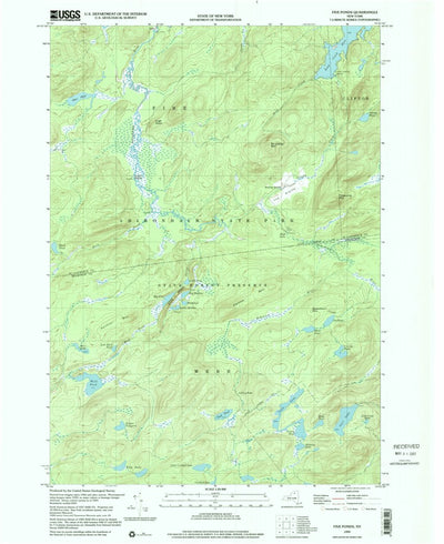 United States Geological Survey Five Ponds, NY (1999, 24000-Scale) digital map