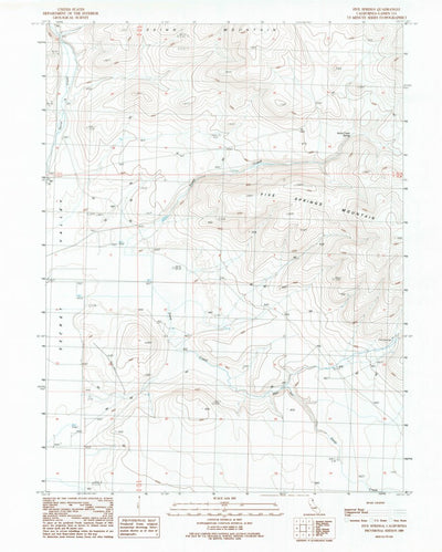 United States Geological Survey Five Springs, CA (1989, 24000-Scale) digital map
