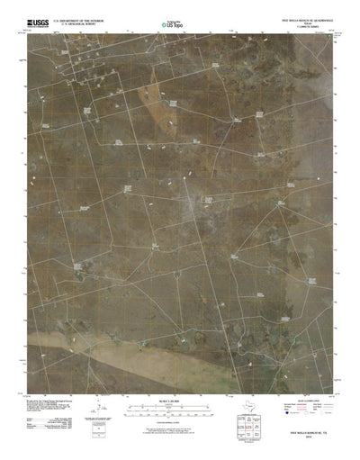 United States Geological Survey Five Wells Ranch SE, TX (2010, 24000-Scale) digital map