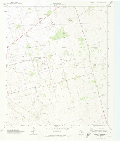 United States Geological Survey Five Wells Ranch SW, TX (1971, 24000-Scale) digital map
