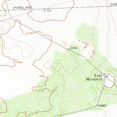 United States Geological Survey Five Wells Ranch SW, TX (1971, 24000-Scale) digital map