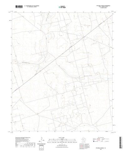 United States Geological Survey Five Wells Ranch, TX (2022, 24000-Scale) digital map