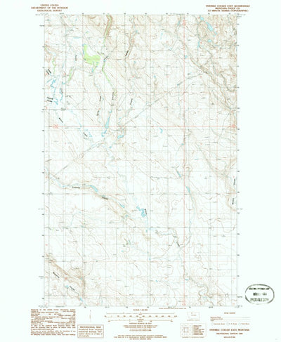 United States Geological Survey Fivemile Coulee East, MT (1986, 24000-Scale) digital map