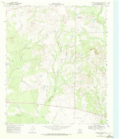 United States Geological Survey Fivemile Creek, TX (1969, 24000-Scale) digital map