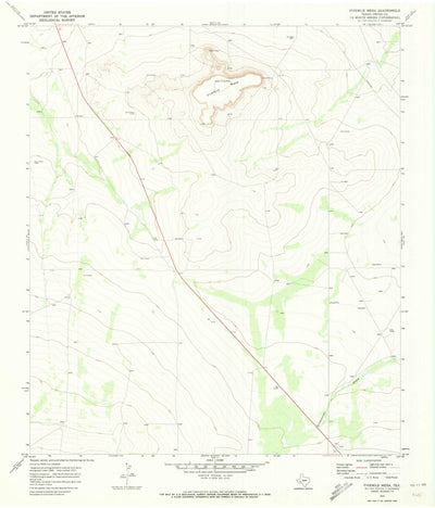 United States Geological Survey Fivemile Mesa, TX (1970, 24000-Scale) digital map