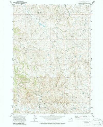 United States Geological Survey Flag Butte, WY (1972, 24000-Scale) digital map