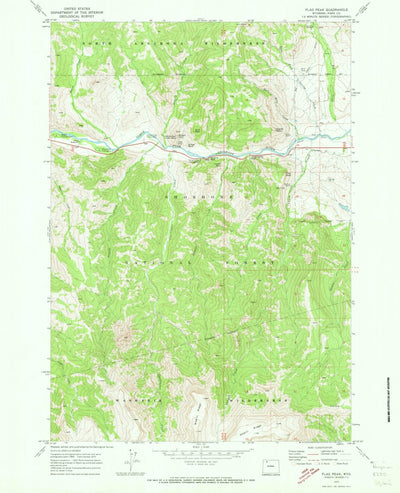 United States Geological Survey Flag Peak, WY (1970, 24000-Scale) digital map