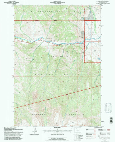 United States Geological Survey Flag Peak, WY (1991, 24000-Scale) digital map