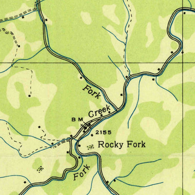 United States Geological Survey Flag Pond, TN-NC (1936, 24000-Scale) digital map