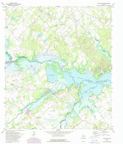United States Geological Survey Flag Pond, TX (1971, 24000-Scale) digital map