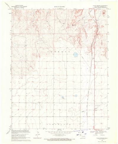 United States Geological Survey Flagg Springs, OK (1969, 24000-Scale) digital map