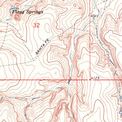 United States Geological Survey Flagg Springs, OK (1969, 24000-Scale) digital map